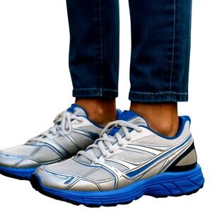 Starter 12W Men's Silver Tennis Shoe Athletic Sneaker 12 Wide